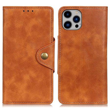 Iphone 14 Plus Flip Protective Fodral - Brun Brown