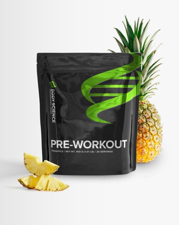 3 x Body Science Pre-Workout - 440g - Pineapple - PWO