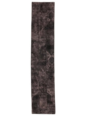 Tapis Patchwork 90X430 De Couloir Noir (Laine, Perse)