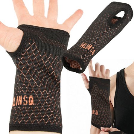 Håndleddsstøttekompresjon | Varmeaktiverende håndleddsbeskyttelse av kobberfiber