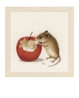 Broderikit Tavla Liten mus - Lanarte