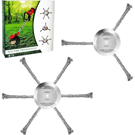 2-pak 6" trådbørstehoveder til batteridrevne trådløse elektriske buskryddere