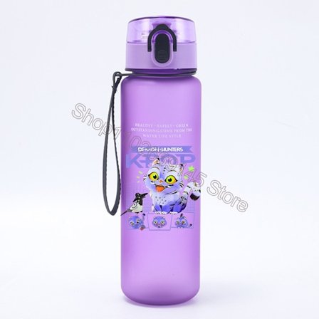 K-Pop Demon Hunters Kawaii Vattenflaska med Stor Kapacitet för Sommarsporter - Tecknad Design LMNT120