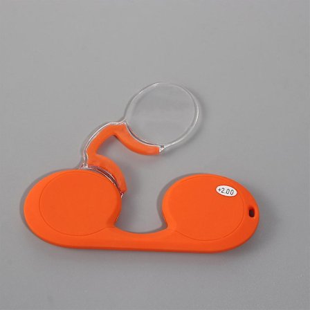 Est Portabla Mini Neseklype Lesebriller Menn Kvinner Søt Nøkkelring Forstørrelsesglass oransje 2XL Dioptri 3.0 oransje
