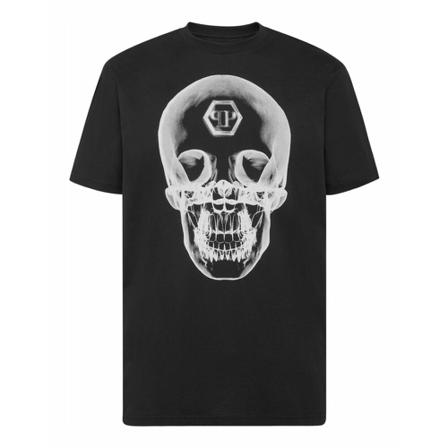 Philipp Plein T-Shirt Round Neck SS Sort, Herre T-shirts