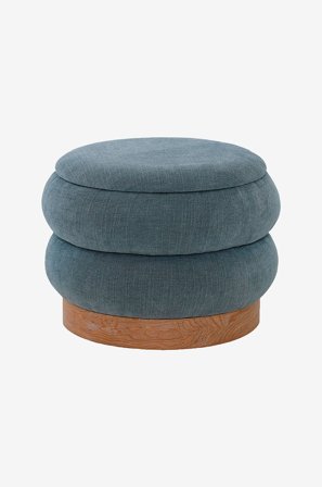 Nordic Furniture Group - Puf med opbevaring Tilde - Blå - Fodskamler & puffer - Fra Homeroom