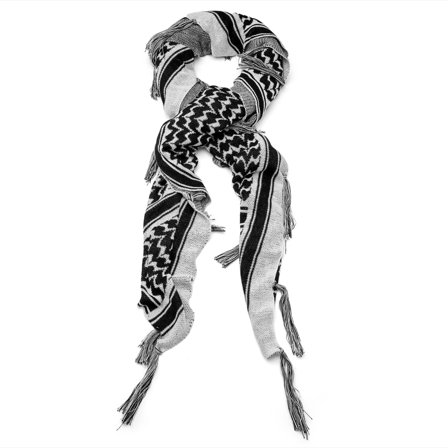 Hiems | Sort & Hvidt Ternet Halstørklæde til mænd - Vinterhalstørklæder