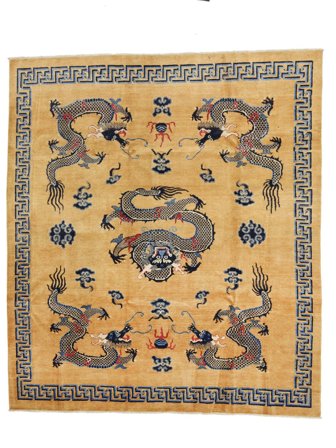 Kazak Fine Mongolia Teppich 244X285 Orange/Braun Wolle, Afghanistan