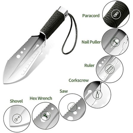 Mini Multifunktionell Militär Överlevnads Trädgårdsspade Vandringsspade Trädgårdsredskap Spade Används För Utomhuscamping Nödgrävningstillbehör