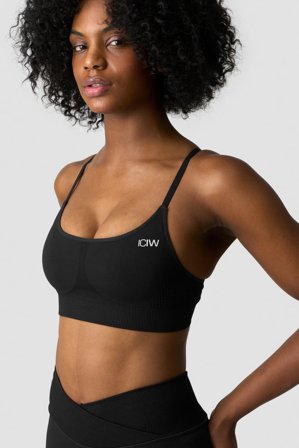 Ignite Seamless Adjustable Sports Bra Black
