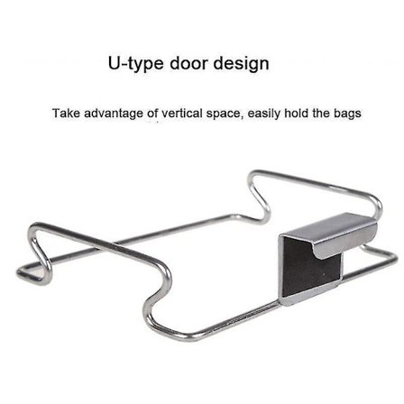 Ruostumattomasta teräksestä valmistettu roskapussinpidike, ovenkoukku, ripustin, teline