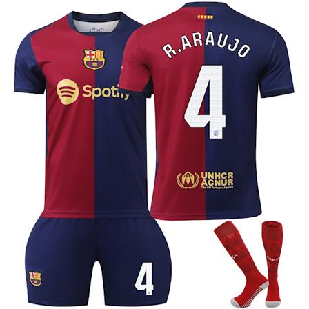 2425 BARCELONA HJEMMEFODBOLDTRØJE NR. 4 R. ARAUJO FODBOLDTRØJESÆT White 20