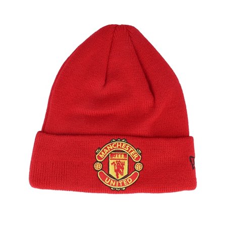 Kinder New Era - Football Rot cuff Mütze - Kinder Manchester United Essential Kinder Beanie Manut Scarlet Cuff @ Hatstore