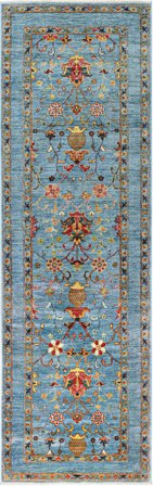 Noué À La Main Ziegler Ariana Tapis 82X283 De Laine Petit