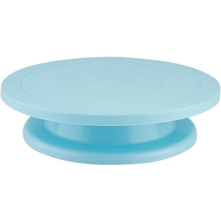 1 Stykke Blå Kake Dreieskive Roterende Kake Rullebord PP Kake