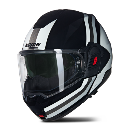 Nolan N120-1 Öppningsbar Hjälm Svart/Vit/Silver M