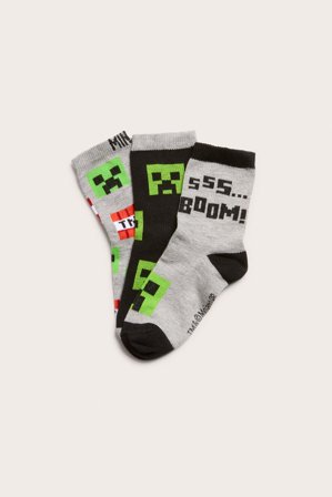 Kappahl | 3-pk. sokker Minecraft | Gråmelert