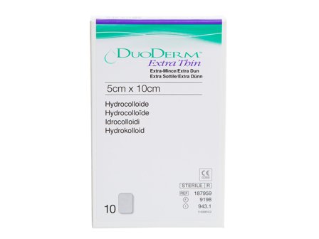 Duoderm Ekstra tynn bandasje 5x10 cm, 10 stk.