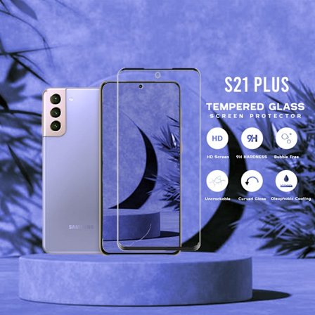 1-Pack SAMSUNG S21 PLUS Skærmbeskyttelse - Hærdet Glas 9H - Super kvalitet 3D