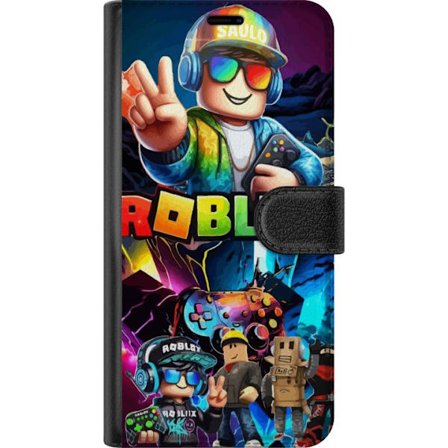 Kompatibel Tegnebogsetui til Samsung Samsung Galaxy A26 Roblox gaming design med farverig avatar spilcontroller og karakterer, perfekt motiv for gamer