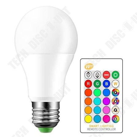 LED-lampa - TD - E27 - 10W - Varmvit - Fjärrkontrollsjustering