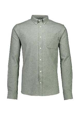 Lindbergh Brushed twill Shirt L/S Skjortor Herr Grön L