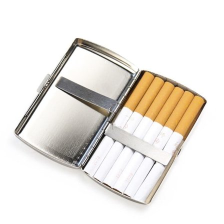 Aluminium legering cigarer cigaret etui bærbar lomme boks holder til 20 pinde opbevaring beholder