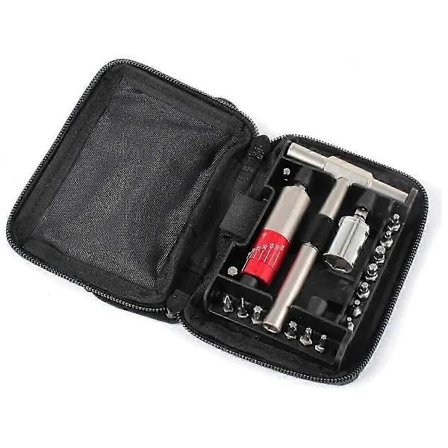 Strammende Multifunksjonell Momentnøkkel Verktøysett med T-håndtaknøkkel Bits Hylse