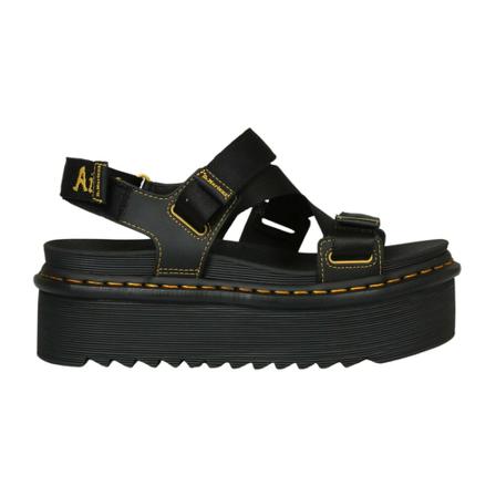 Dr. Martens Kimber Logo Webbing Strap Sandaler Sort, Dame Sandaler, Størrelse: 38 EU