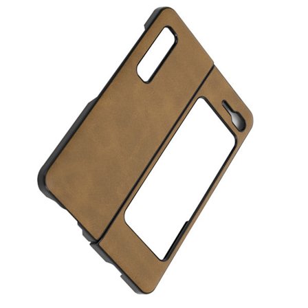 Stöttåligt läderfodral kompatibelt med Samsung Galaxy Z Fold 1 / W20 Brun[YDE]