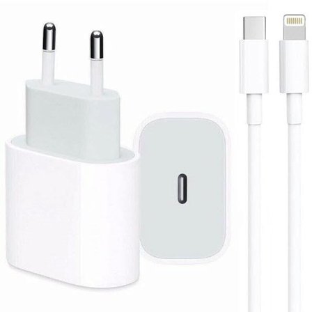 20W USB-C iPad Snabbladdare – Strömadapter med Kabel (1m)