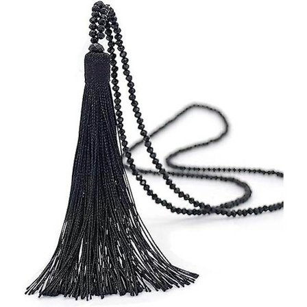 Kjede med frynser og turkise perler for kvinner - Motetilbehør