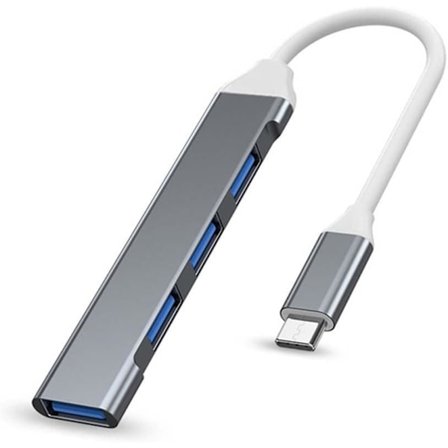 4-porttinen USB 3.0 -keskitin, 5 Gbps:n huippunopeus, tyyppi-C-jakaja USB-keskitin