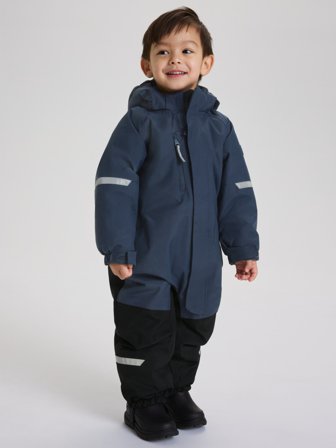 Wasserdichter, wattierter Overall SNOWY - 110 - kinderbekleidung - blue - Polarn O. Pyret