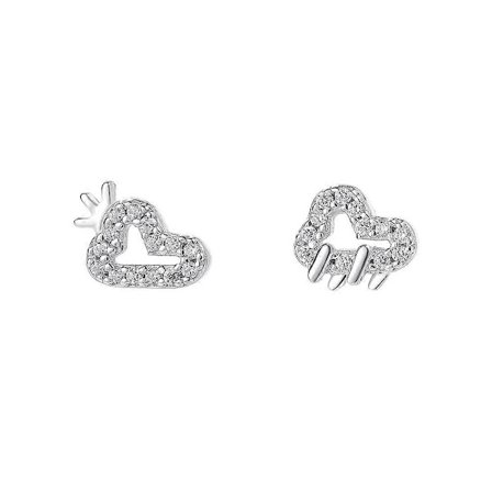 Sky Vær Øredobber, S999 Sterling Sølv Kreativ Cubic Zirconia Allsidige Trendy Smykker