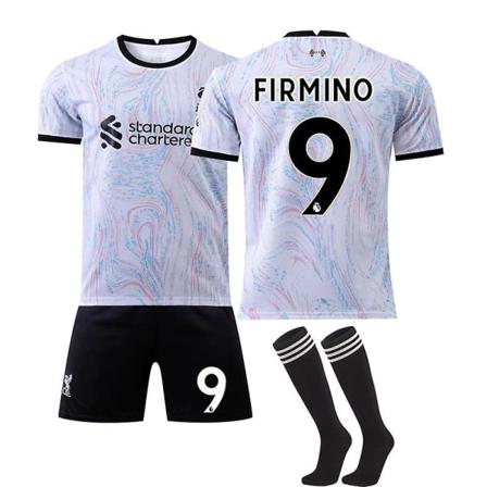 22/23 Liverpool Borte Salah Fotballdrakt Treningsdrakter VIRGIL NO.4 26(140-150CM) FIRMINO NO.9 M