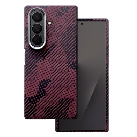 Mobilskal till Galaxy Z Fold 7 MagSafe Kevlar - Camouflage Röd