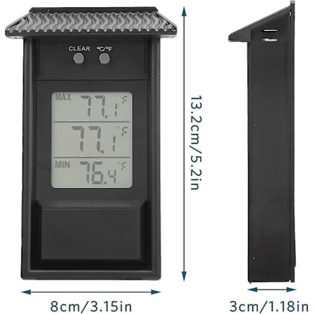 Växthustermometer, max och min digital