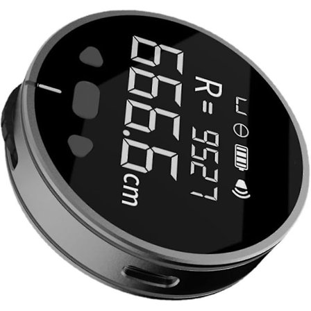 Elektronisk digitalt målebånd USB-oppladbart LCD-display linjal måleverktøy maskinvareverktøy målebeger svart (1 stk)