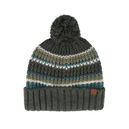 Barts - Grön pom Beanie - Goser Beanie Army Pom @ Hatstore