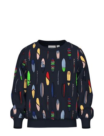 Nmmfrej Sweat Box Unb Tops Sweat-shirts & Hoodies Sweat-shirts Navy Name It