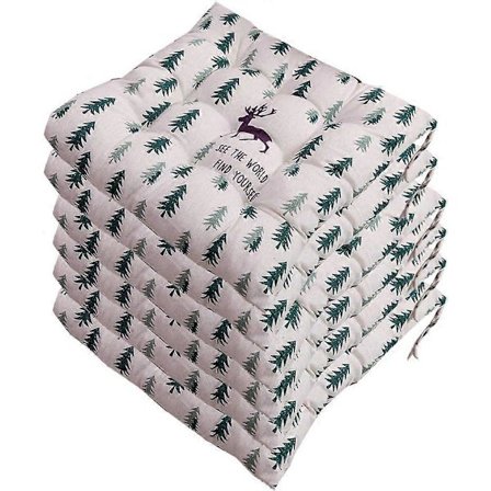 XJ-Set med 6 Stolsdynor 40 x 40 cm, Dekorativa Kuddar Stolsdyna Trädgårdskuddar, Polyester_yux