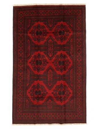 Medalionowy Mały Afgan Khal Mohammadi Dywan 121X197 Wełna