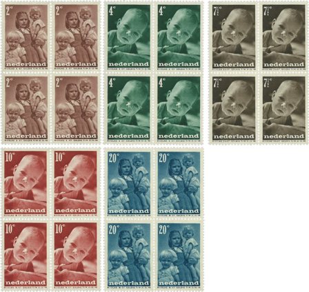 Holland 1947 - NVPH 495-499 - 4-Miniark - Postfrisk