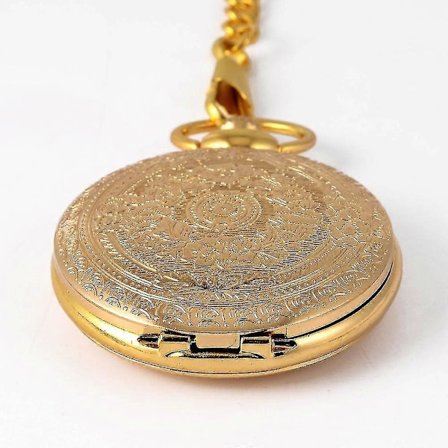 8849 Fickur Herr Dam Fickur Guld Mönster Quartz Modeur Fickur Gravyr Guld Visare Fickur (FMY)