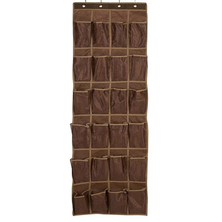 24 Mesh över dörren Organizer Hängande garderob Skohängare Förvaring