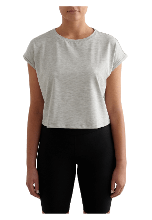 aim'n Soft Basic Roll Sleeve Top Tröjor & jackor Dam Grå XL