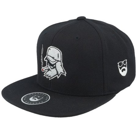 Bearded Man - Svart snapback Keps - Spike Beard Black Snapback @ Hatstore