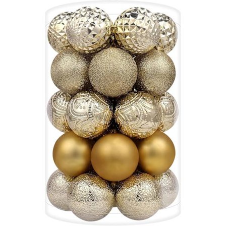 1 stk. julekugler i plast, der ikke går i stykker, julepynt til juletræ