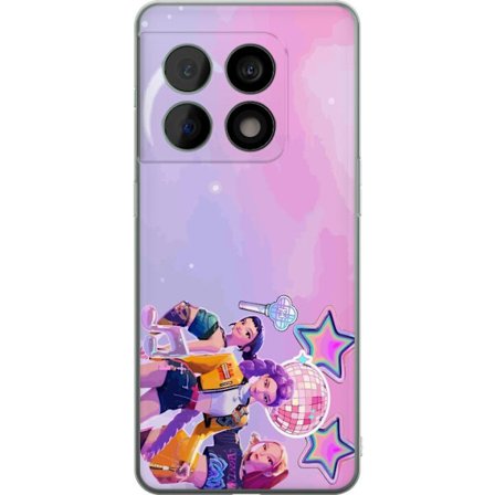 Yhteensopiva Puhelinkuori OnePlus 10 Pro Tulevaisuuden popikoni neonvärien, diskoelementtien, tähtien ja pastellivärisen avaruustaivaan kera.